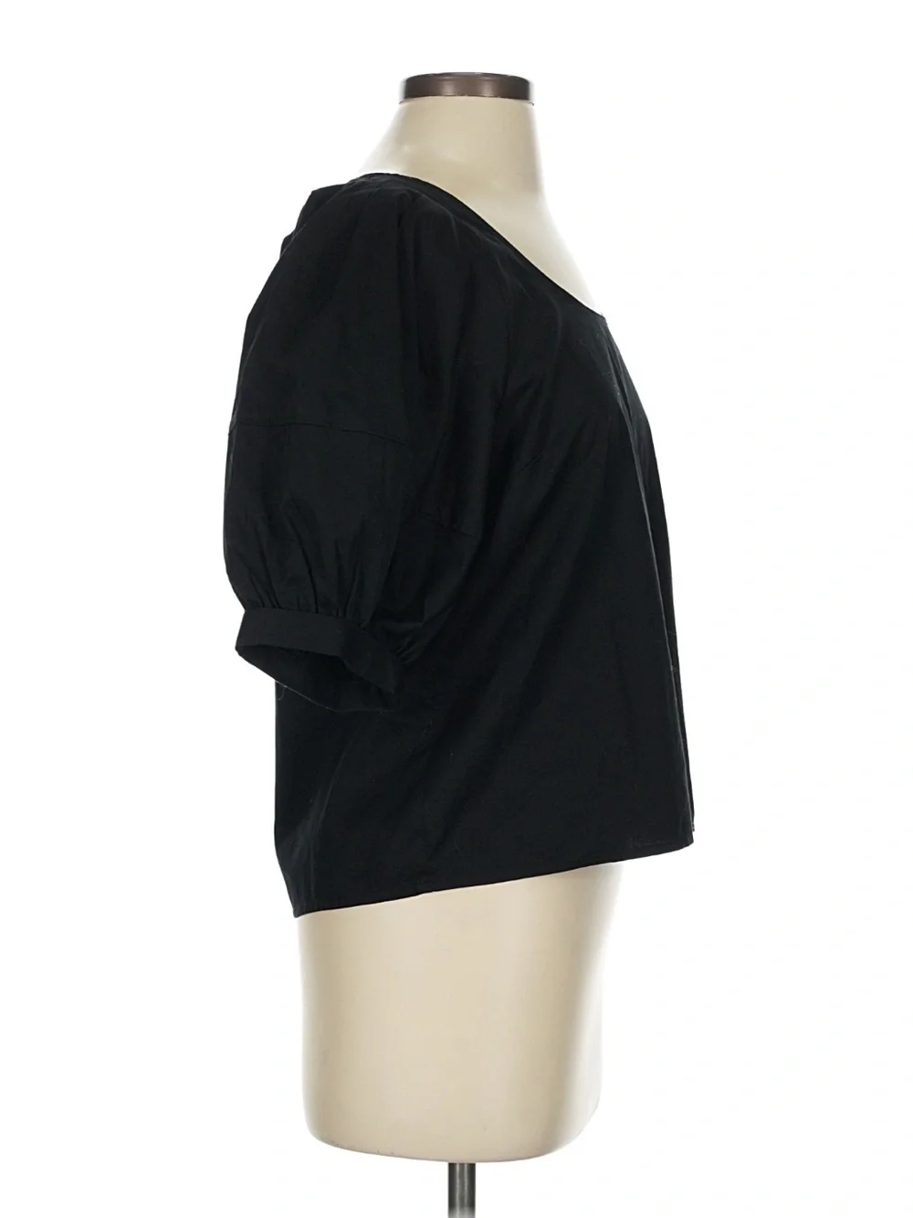 Madewell Black Puff Sleeve Square Neck Top Size XS